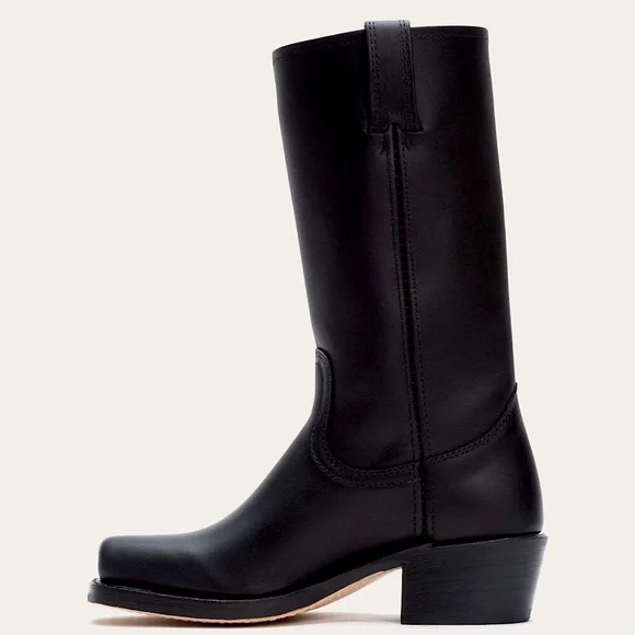 Frye Campus Cavalry 12L Black Real Leather Vintage Tall Knee High Comfy Boot - Picture 2 of 16